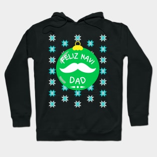 Feliz Navi Dad Green Christmas Ornament Design Hoodie